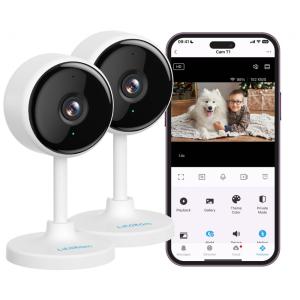 Câmeras de Segurança Interna com Visão Noturna controle por App, 2 UN, litokam LF C1t, Branco