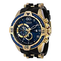 Relgio Masculino Aviador - 54mm. Preto. Ouro 36423