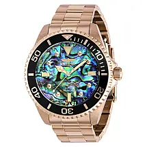 Relgio masculino Pro 0,03 quilates com diamante e mostrador Abalone - 47 mm. Ouro Rosa 39423