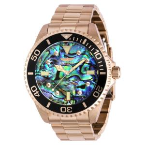 Relgio masculino Pro 0,03 quilates com diamante e mostrador Abalone - 47 mm. Ouro Rosa 39423