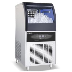 Máquina de Gelo Profissional Produz 40 kg em 24H, Aço Inoxidável, 110V 220W, GSEICE SY90, Cinza