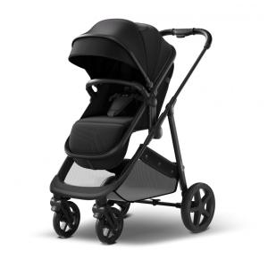 Carrinho de Bebê 2 em 1 Mompush Wiz com Assento Reversível, Preto