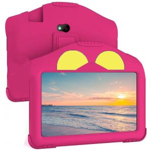 Tablet Infantil 7 Educativo com Controle de Pais, WiFi e Câmera Dupla, Android 11 3GB RAM, RliyOliy, Rosa Escuro