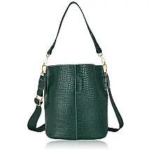 Hirooms Bolsa Feminina de Ombro em Couro Sintético, Verde