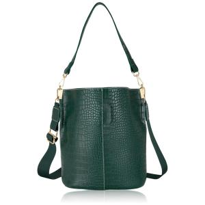 Hirooms Bolsa Feminina de Ombro em Couro Sintético, Verde