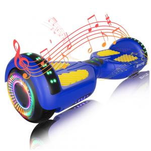 Hoverboard SIMATE Azul Amarelo All Terrain com Bluetooth, Luzes de LED e Controle por Aplicativo – Crianças e Adultos