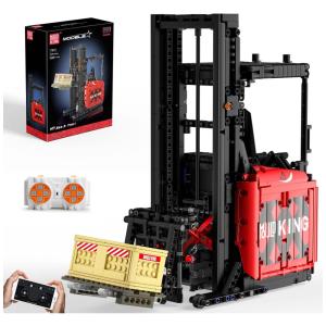 Kit de Construção Empilhadeira com 1506 Peças e Controle Remoto para Adolescentes e Adultos, Mold King, Vermelho