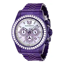 Relgio masculino TechnoMarine Manta Ray com mostrador em madreprola - 47 mm. Roxo TM-221033
