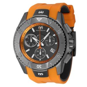 Relógio Masculino TechnoMarine UF6 Swiss Ronda Z60 Calibre - 48mm. Laranja. Cinza TM-621033