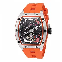 Relógio Masculino Automático Invicta S1 Rally Orberus com Mostrador Esqueleto 44mm, Laranja 49033