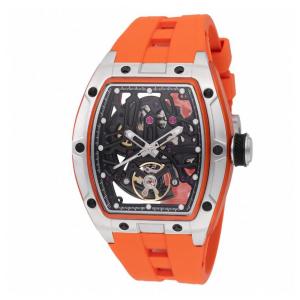 Relógio Masculino Automático Invicta S1 Rally Orberus com Mostrador Esqueleto 44mm, Laranja 49033