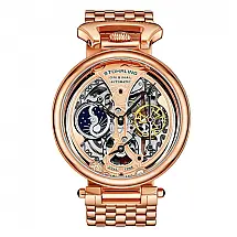Relógio Masculino Stuhrling Grandeur 4003 Automático 46mm, Ouro Rosa
