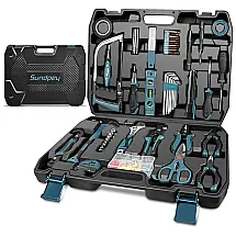 Kit de Ferramentas com Maleta de Transporte, 115 Peças, SUNDPEY, Azul