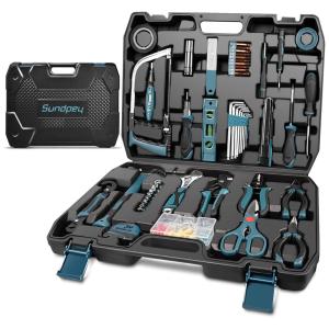 Kit de Ferramentas com Maleta de Transporte, 115 Peças, SUNDPEY, Azul