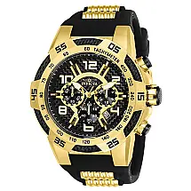 Relgio masculino Speedway - 51 mm. Ouro. Preto 24233