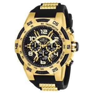 Relgio masculino Speedway - 51 mm. Ouro. Preto 24233