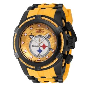 Relgio masculino calibre NFL Pittsburgh Steelers Swiss Ronda Z60 - 53 mm. Preto. Amarelo 41433