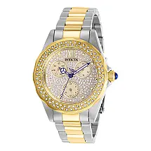 Relógio Feminino Angel com Mostrador Madrepérola, Invicta 28433, Prata e Dourado