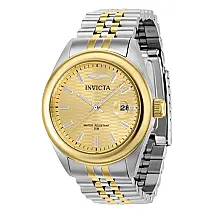 Relógio Feminino Aviator, Invicta 38433, Prata e Dourado