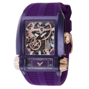 Akula Excursionist Automático Swiss Ronda 1042 Calibre Relógio Masculino - 43mm. Roxo 41733