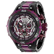 Relógio Masculino Invicta SHAQ 2 Carat Diamond, Preto, Roxo e Prata 37733