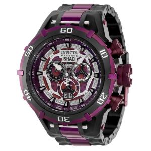 Relógio Masculino Invicta SHAQ 2 Carat Diamond, Preto, Roxo e Prata 37733
