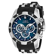 Relógio Masculino Speedway SCUBA, Invicta 25833, Preto, Prata e Azul