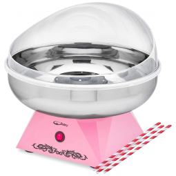Premium Cotton Candy Machine Quartz Upgraded Large Stainless Steel Bowl Works With Sugar Floss Sweets for Birthday Parties Includes 10 Candy