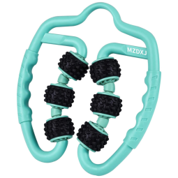 Massageador Muscular Manual com 6 Pontos para Aliviar a Dor, Reduzir Celulite e Tratar Tecidos Profundos, Turquesa e, MZDXJ, Azul turquesa