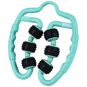 Massageador Muscular Manual com 6 Pontos para Aliviar a Dor, Reduzir Celulite e Tratar Tecidos Profundos, Turquesa e, MZDXJ, Azul turquesa