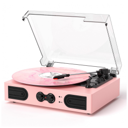 Toca-Discos de Vinil com Alto-Falantes Integrados e Controle de Graves e Agudos - DANFI AUDIO DF,