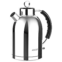 Chaleira elétrica, 1.7L, Aço inoxidável, 110v, ASCOT KE0602, Prateado