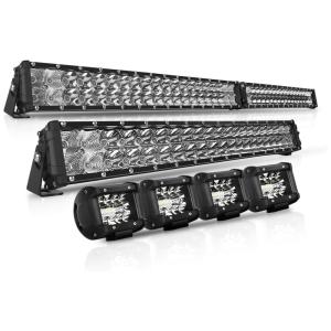 Farol de Milha LED Off Road 28000 Lúmens 106x55x10cm 10 50V À Prova Dágua e Trepidação