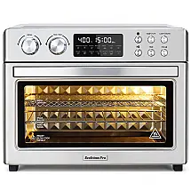 Forno Elétrico Air Fryer Beelicious Pro 28L Inox 12-em-1, 3 Níveis, Rotisserie, 1700W, Painel Digital, Acessórios, Convecção