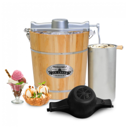 Máquina de Sorvete Capacidade 4L, 110V 50W, Elite Gourmet EIM402, Marrom