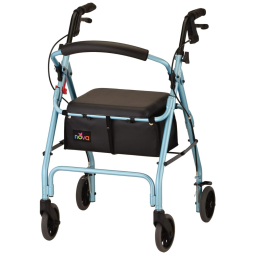Andador Adulto Idoso com Apoio de Braço, Assento Acolchoado e Cesto, Suporta até 136 kg, NOVA MEDICAL PRODUCTS 4202CDB, Azul
