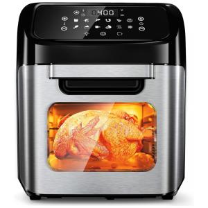 Fritadeira Elétrica AirFryer 13L de Capacidade com Painel de Controle Digital e 9 Predefinições, 1700W, 110v, PETALIRS, Preto