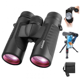 Binóculos 12x42 À prova d e Bolsa de zenamento, Visão 914 Metros, ADASION Binoculars 001, Preto