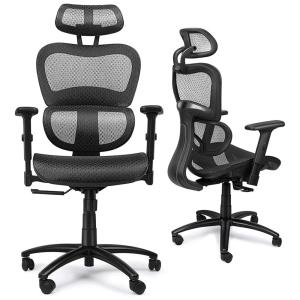 Ergousit Cadeira de Escritório Ajustável Reclinável Ergonômica c, Apoio de Cabeça