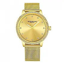 Relógio Feminino Stuhrling Dorset 3904 38mm Dourado com Pulseira de Aço Inoxidável