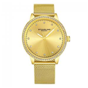 Relógio Feminino Stuhrling Dorset 3904 38mm Dourado com Pulseira de Aço Inoxidável