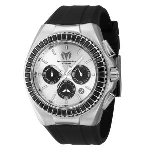 Relgio masculino TechnoMarine Cruise Steel - 45 mm. Preto TM-121143
