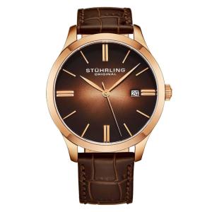 Relógio Masculino Stuhrling 4014.3 Quartzo 42mm, Marrom
