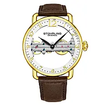 Relógio Masculino Stuhrling Ponte 3914 Quartzo 42mm, Dourado