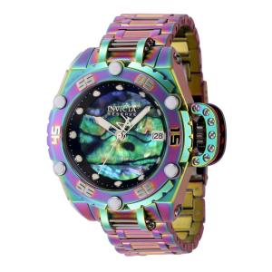 Relógio Masculino Automático Reserve Flying Fox com Mostrador Abalone, Invicta 43243, Iridescente e Prata