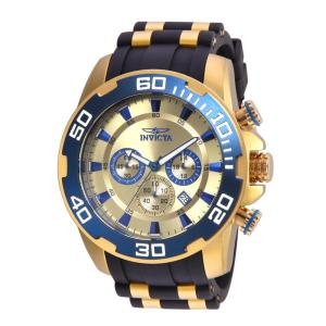 Relógio Masculino Pro Diver SCUBA, Invicta 22343, Preto, Dourado e Azul