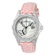 Relgio feminino anjo com mostrador em madreprola - 38 mm. Rosa ZG-23643