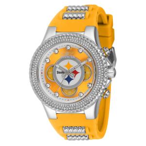 Relgio feminino NFL Pittsburgh Steelers - 39 mm. Ao. Amarelo 42743