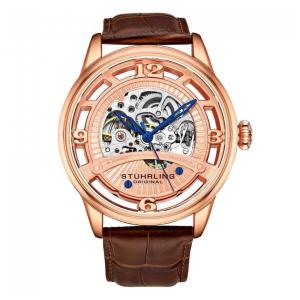 Relógio Masculino Stuhrling Legado 3974 Automático 48mm, Marrom
