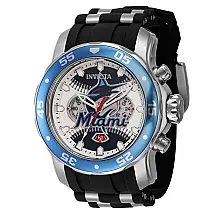 Relógio Masculino Invicta MLB Miami Marlins, Aço, Preto 42843